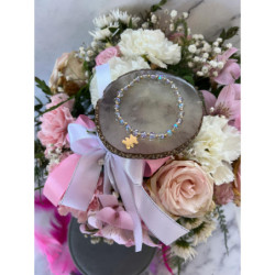 272 Bransoletka na gumce NA PREZENT HOLO stal 316L