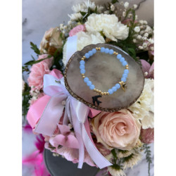 779 Bransoletka na gumce Ptaki Jaskółki stal 316L