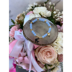 779 Bransoletka na gumce Ptaki Jaskółki stal 316L