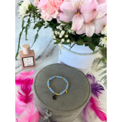 779 Bransoletka na gumce Ptaki Jaskółki stal 316L