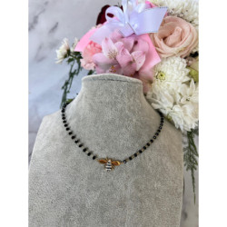 728 Naszyjnik różaniec KORALIKI MUCHA STAL 316L