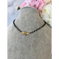 728 Naszyjnik różaniec KORALIKI MUCHA STAL 316L