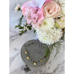 1194 Naszyjnik różaniec KORALIKI BLASZKI KÓŁKA