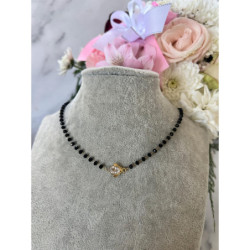 1148 Naszyjnik różaniec KORALIKI ŻUK BIAŁY STAL