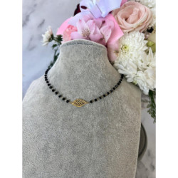 670 Naszyjnik różaniec KORALIKI LIŚĆ LISTEK STAL