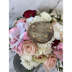 433 Bransoletka różaniec KONICZYNKI KORALIK STAL