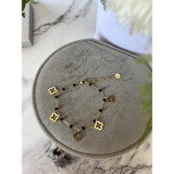 433 Bransoletka różaniec KONICZYNKI KORALIK STAL