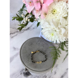 345 Bransoletka różaniec SERCE Linia życia KORALIK