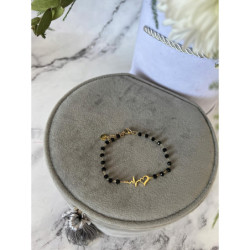 345 Bransoletka różaniec SERCE Linia życia KORALIK