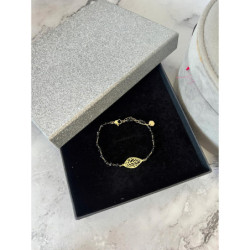 506 Bransoletka różaniec LIŚĆ KORALIKI STAL 316L