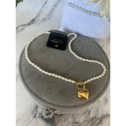 926 Celebrytka perły SERCE SERDUSZKO STAL 316L