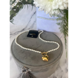 926 Celebrytka perły SERCE SERDUSZKO STAL 316L