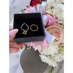 1309 Pierścionek na gumce KONICZYNKA KOMPLET 2szt