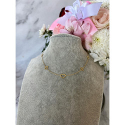 545 Złoty naszyjnik BLUEBERRY SERCE KONICZYNKA