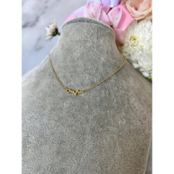 140 Złoty naszyjnik BLUEBERRY LINIA ŻYCIA STAL 316