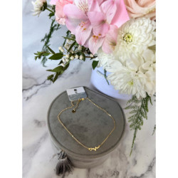 140 Złoty naszyjnik BLUEBERRY LINIA ŻYCIA STAL 316