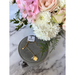 116 Złoty naszyjnik BLUEBERRY KONICZYNKA STAL 316L