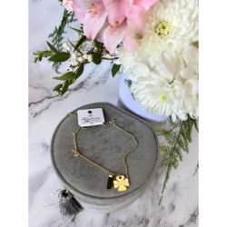 537 Złoty naszyjnik BLUEBERRY KINICZYNKA STAL 316L