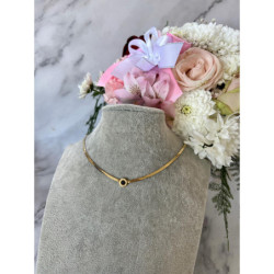 367 Złoty naszyjnik BLUEBERRY ŻMIJKA STAL 316L