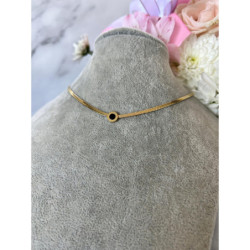 367 Złoty naszyjnik BLUEBERRY ŻMIJKA STAL 316L