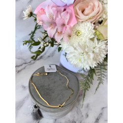 367 Złoty naszyjnik BLUEBERRY ŻMIJKA STAL 316L