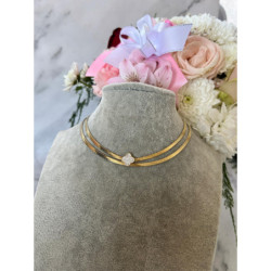 514 Złoty naszyjnik BLUEBERRY ŻMIJKA STAL 316L