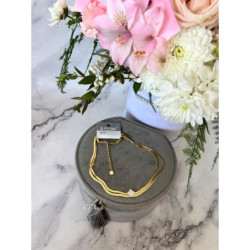 514 Złoty naszyjnik BLUEBERRY ŻMIJKA STAL 316L